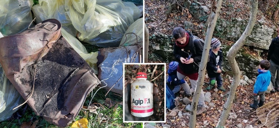 "Rifiuti di ogni tipo, anche una lavatrice abbandonata sul sentiero che conduce al bosco della città"